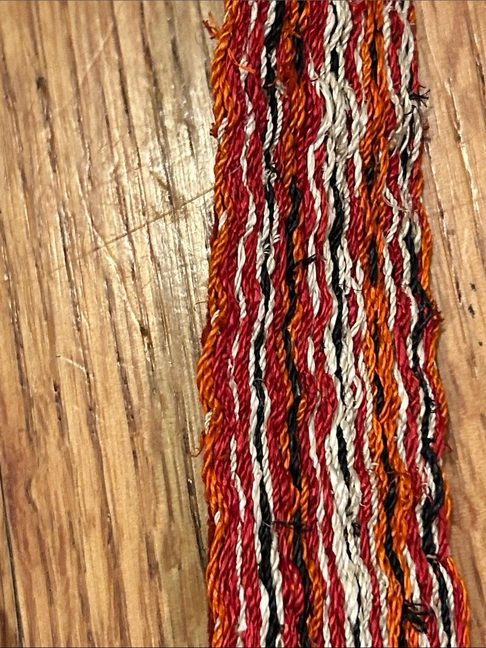 Woven Multicolor Red Belt with Silver Buckle - Women Accessories